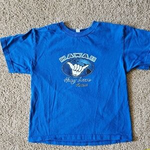 Alstyle Blue Short Sleeve Tee with Surf Graphic